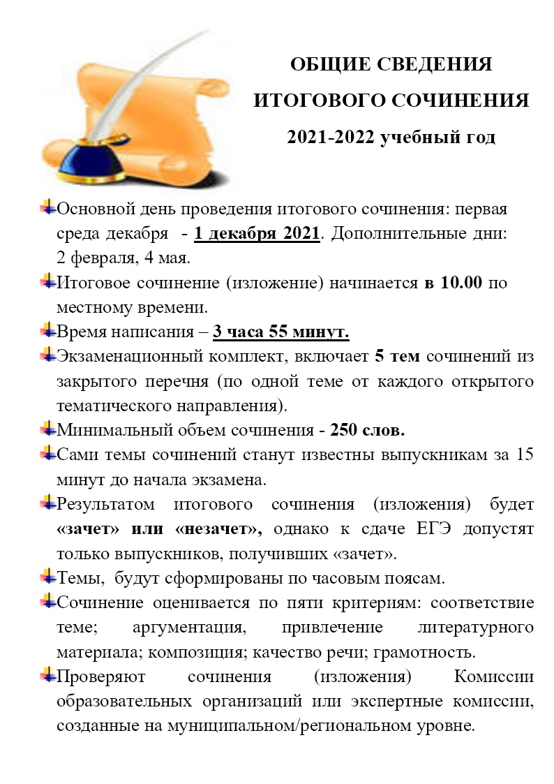 Критерии Оценивания Сочинения Русский Язык 2022